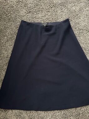 Ann Taylor Dark Navy A-Line Skirt